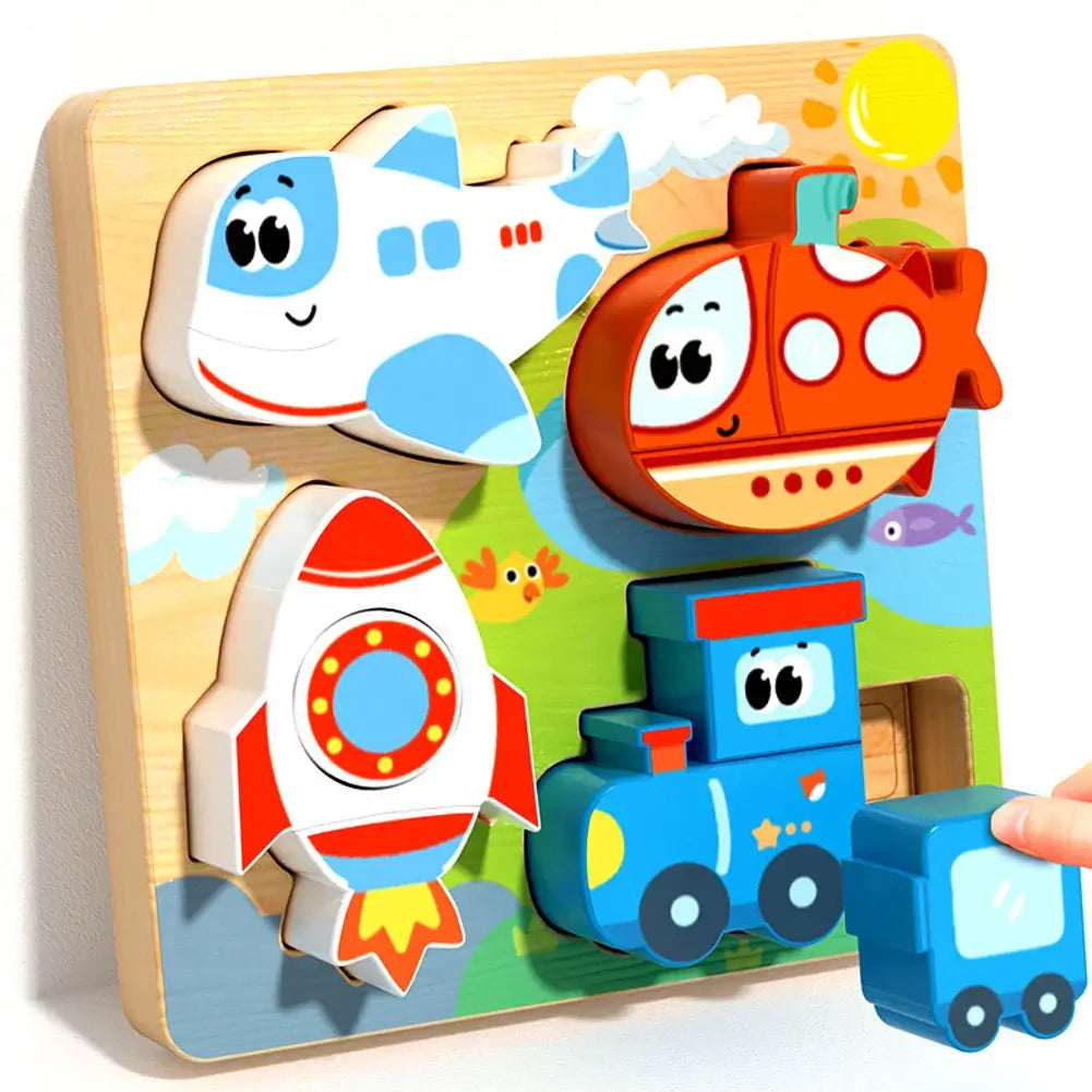 🧩 Petoria™ 4-in-1 Holz Tier Puzzle