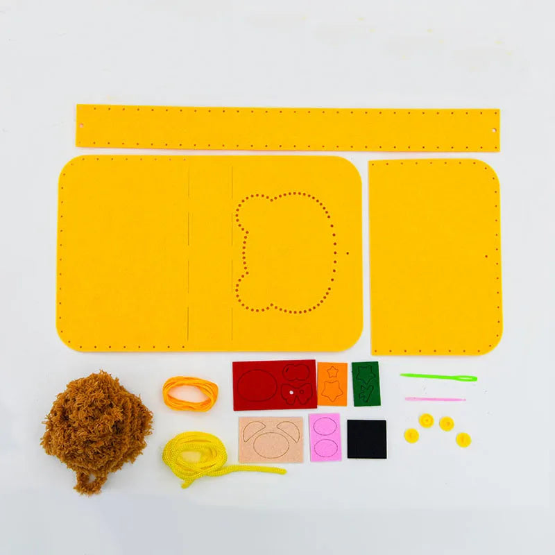 DIY Filz Tier Tasche Handwerk Set Anfänger handgemachte Handwerk Kunst Spielzeug für Kinder Mädchen Nähen Handwerk Kit machen liefert lernen Nähen