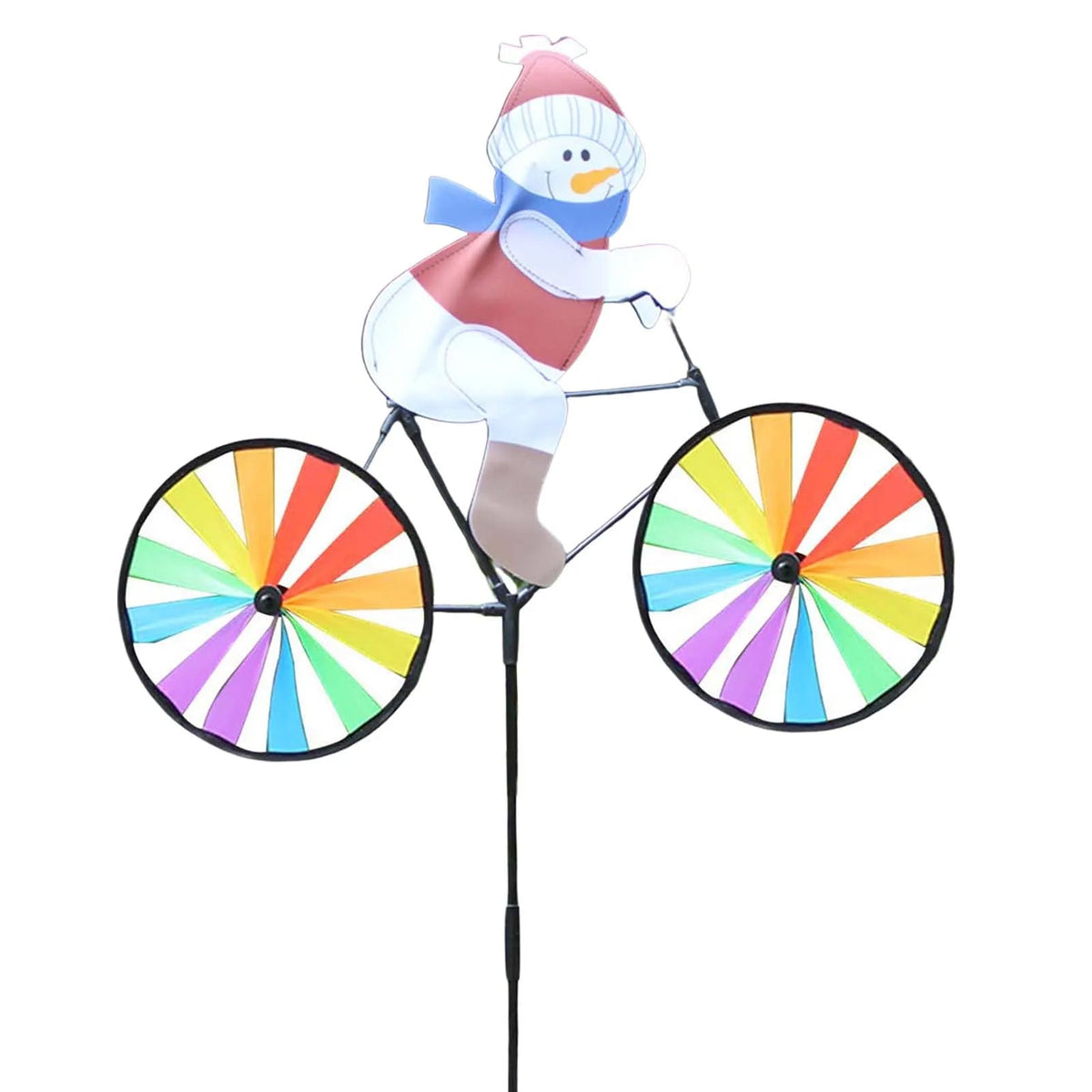 Cute 3D Animal on Bike Windmill Yard Art Whirly Garden Stakes Decorations for Holiday Garden Decoration Petoria Store