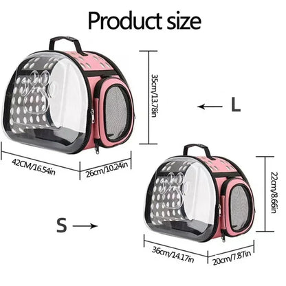 🐾 Petoria® Premium Transparente Haustier-Tragetasche für Hunde &amp; Katzen – Faltbar, Atmungsaktiv &amp; Reisefreundlich