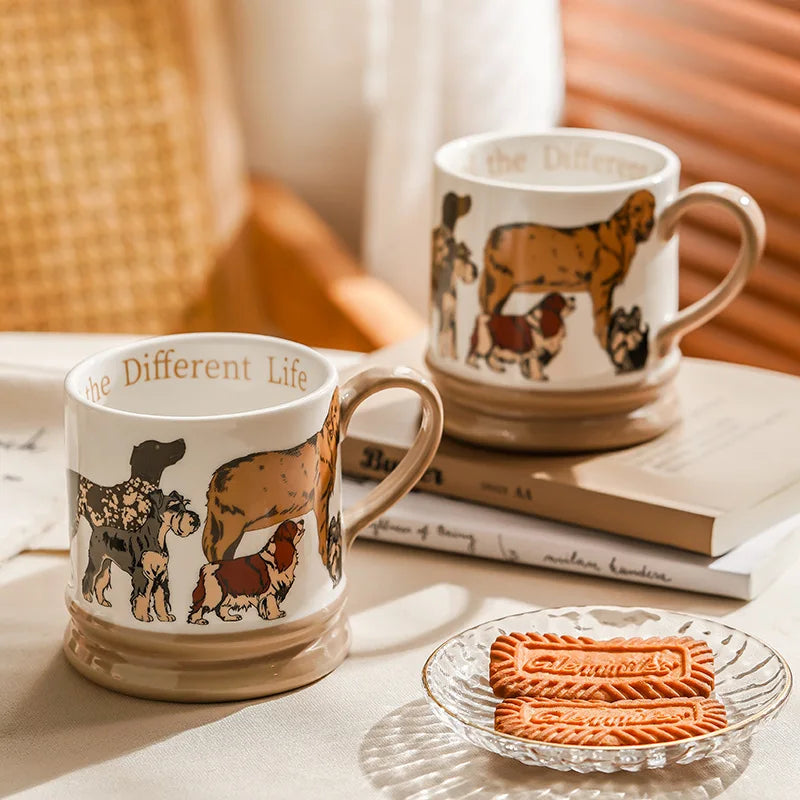Welpen Keramikbecher – Niedliche Kaffeetasse 400 ml