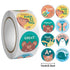 Set of motivational reward stickers featuring animals, stars, and positive messages, 1 inch diameter for kids&