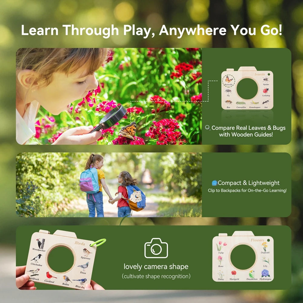 Montessori Holzbuch Lernspielzeug für Kinder