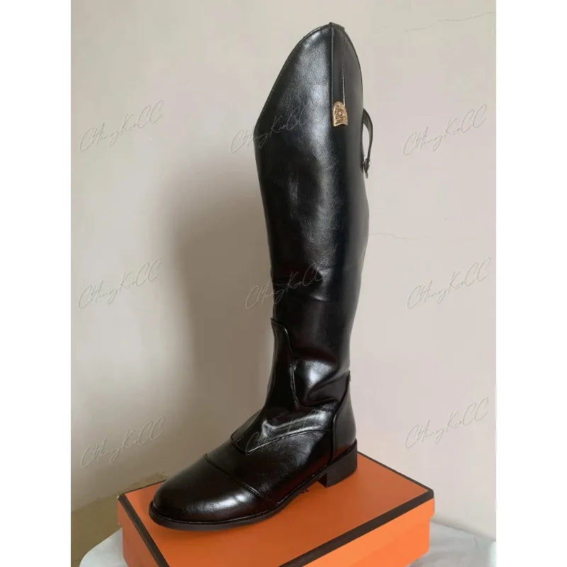 Reitstiefel für Damen aus PU-Leder – Hoch und bequem