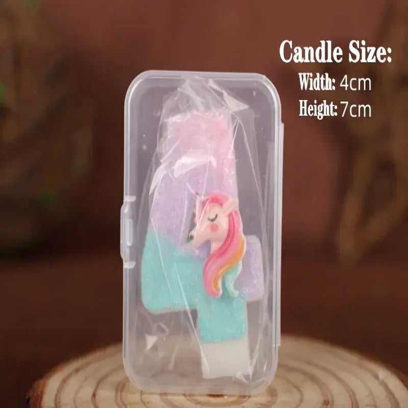Einhorn Zahlenkerzen für Kindergeburtstag 0–9