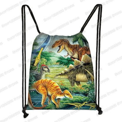 Ancient Animal Dinosaur Backpack Women Men Travel Bag Teenager Boys Girls Bookbag Children Canvas Drawstring Bag Kids Gift Petoria Store