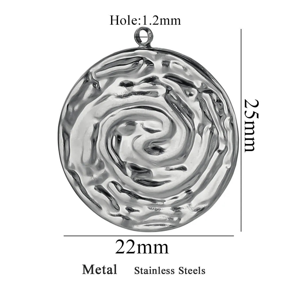 5 Stück Edelstahl-Anhänger, vergoldet, für die Schmuckherstellung, runde böse Tiere, Anhänger für DIY-Halsketten, Ohrringe, Armbänder, Zubehör