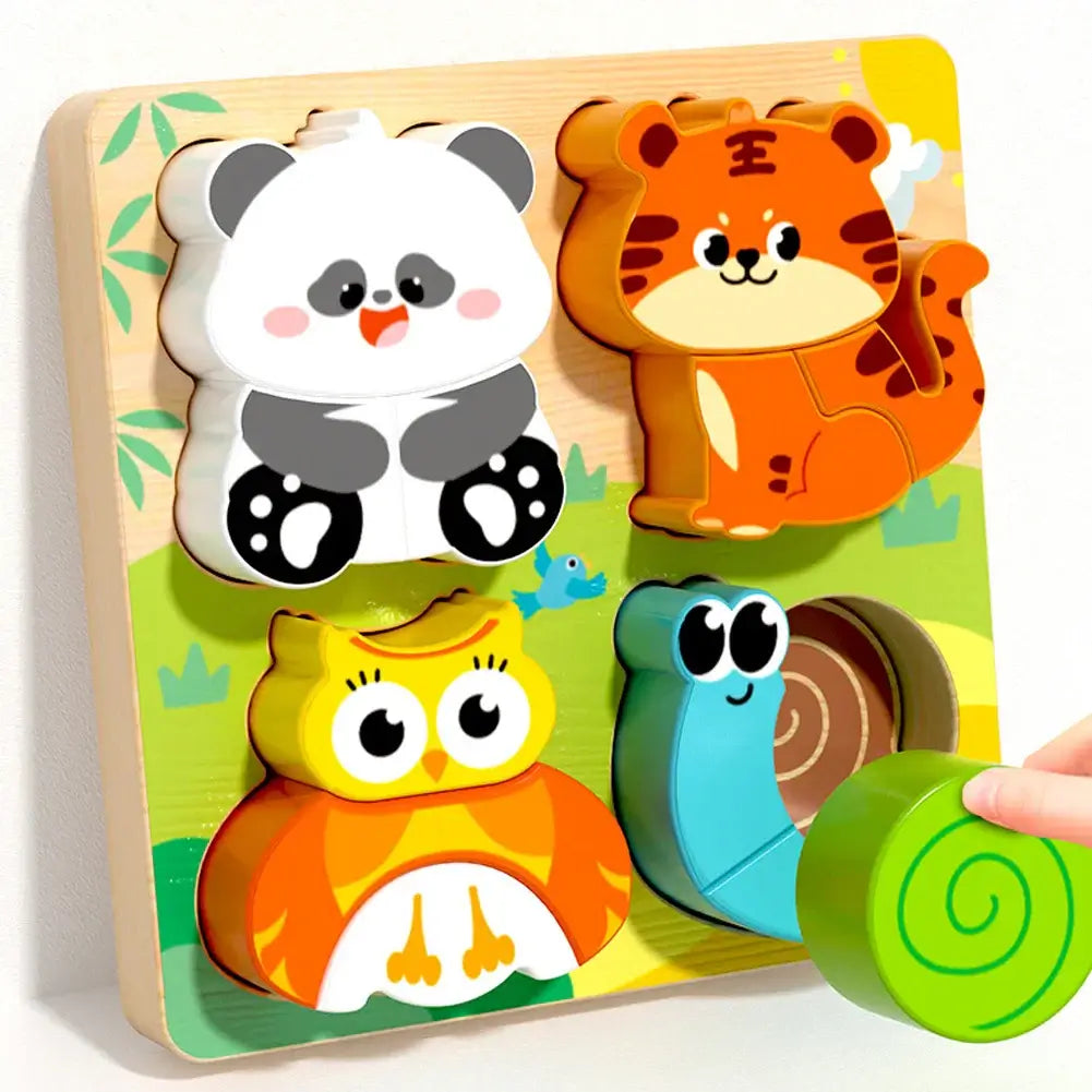🧩 Petoria™ 4-in-1 Holz Tier Puzzle