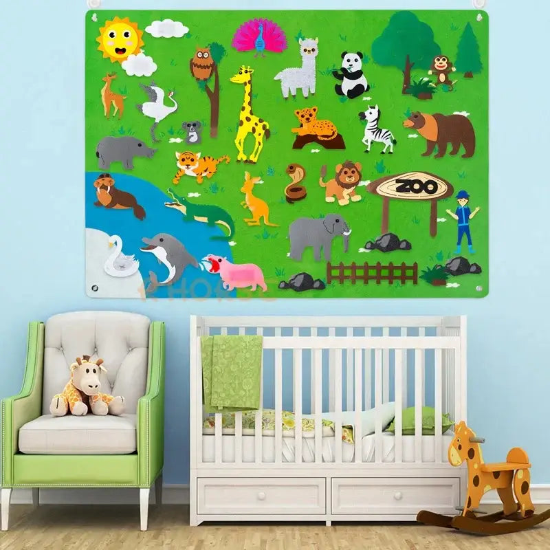 📖 Petoria™ Montessori Tier Filz Storyboard