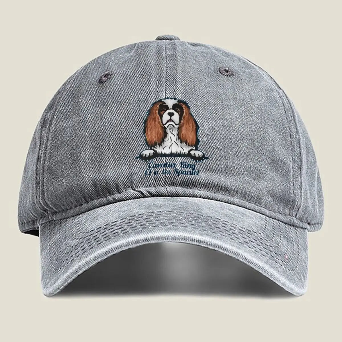 Cavalier King Charles Spaniel süßes Haustierporträt Baseballkappe Männer Frauen Distressed Washed Sun Cap Outdoor Workouts Hut