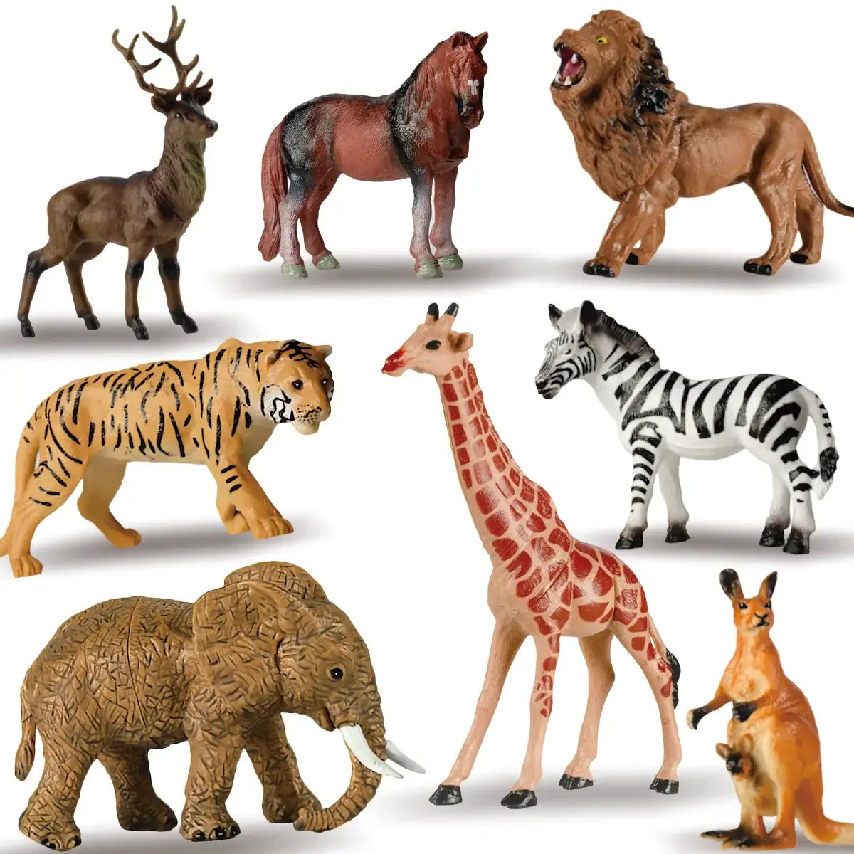 Wildtier Figuren Set – Lernspielzeug für Kinder