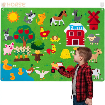 📖 Petoria™ Montessori Tier Filz Storyboard