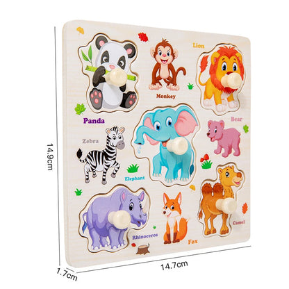Montessori Holzpuzzle Lernspielzeug für Kinder
