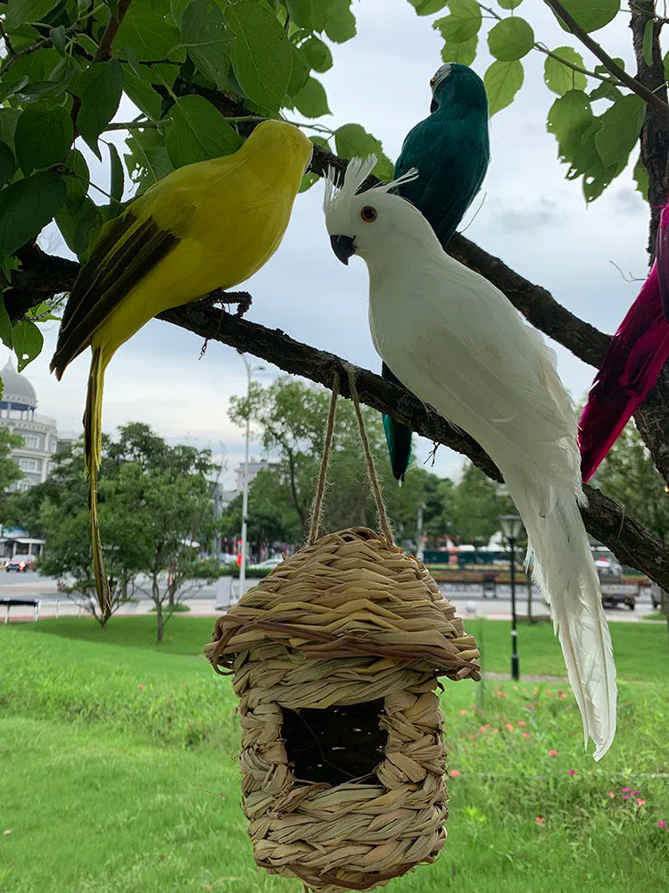25/35cm Simulation Parrot Garden Decoration Creative Lawn Figurine Ornament Animal Bird Outdoor Garden Party Prop Decoration Petoria Store