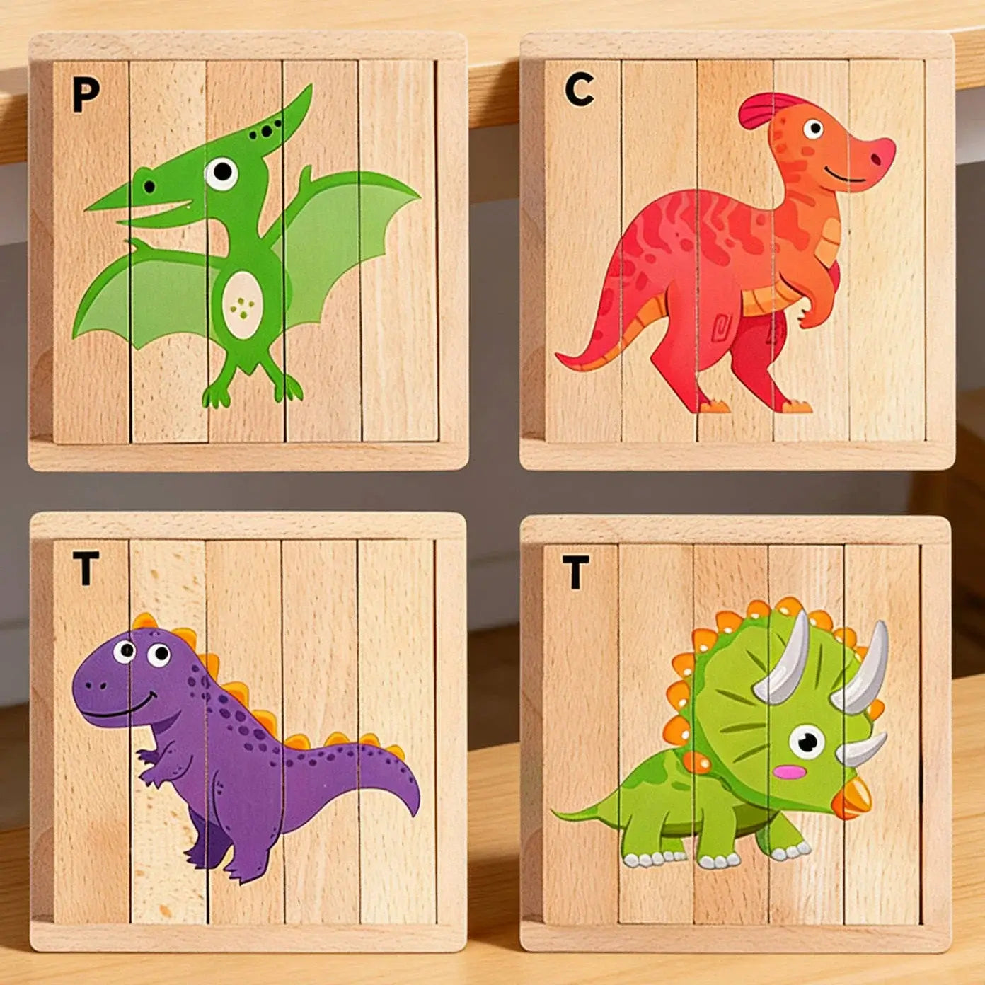 Holz Tier Puzzle Montessori Lernspiel