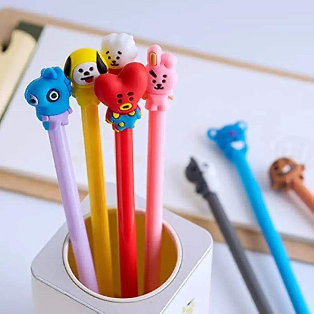 24-teilige Cartoon-Tier-Stifte, niedliche Cartoon-Gel-Tintenstifte für Jungen und Mädchen, geeignet für Schreibutensilien, Kawaii-Schulbedarf, Schreibwaren