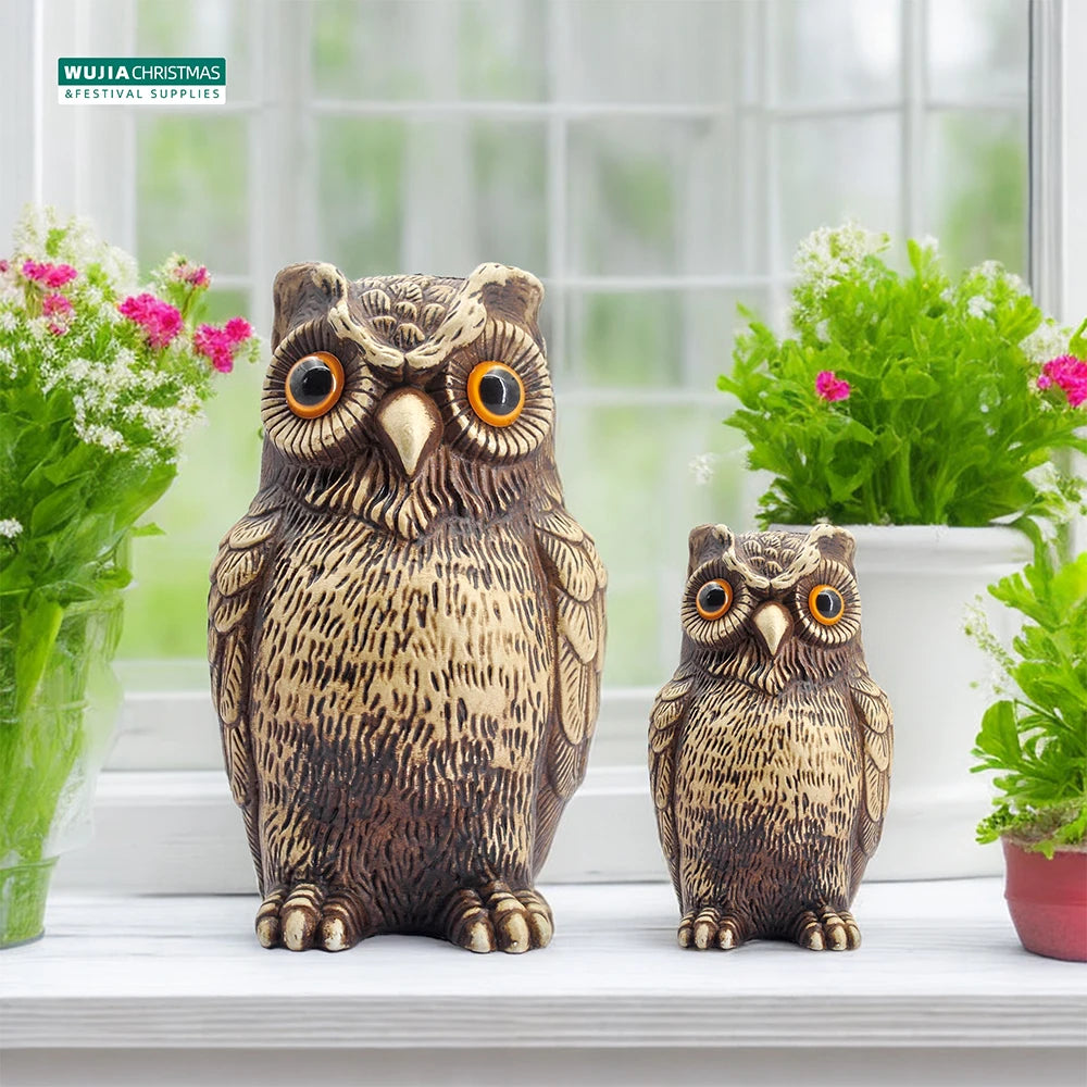 Garden Decor Realistic Owl Statue Scarecrow Fake Bird Scarer Lawn Garden Courtyard House Decorative Figurine Home Decoration Toy Petoria Store