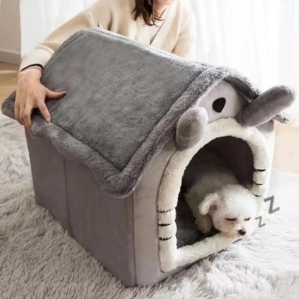 Hundehausbett für das ganze Jahr – Weich und gemütlich