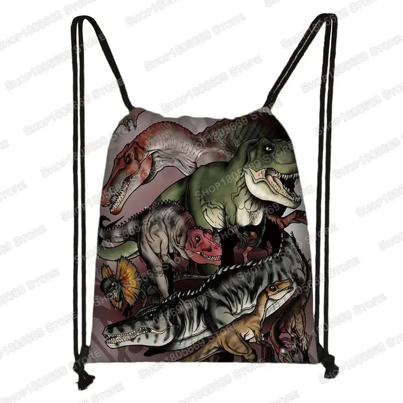 Ancient Animal Dinosaur Backpack Women Men Travel Bag Teenager Boys Girls Bookbag Children Canvas Drawstring Bag Kids Gift Petoria Store
