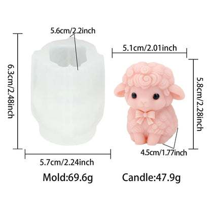 3D Lamm Kerzenform aus Silikon Kreativ