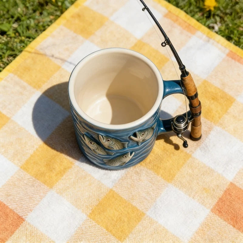 Angelbecher – Kreativer Kaffeebecher für Angler