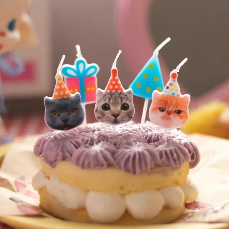 Katzen Geburtstagskerzen für Tortendekoration