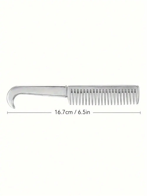 1-teiliger Pferdekamm aus Aluminiumlegierung – leicht, langlebig, verwicklungsfrei, sanft an Pferdemähnen und Beinen, ideal für Pferdebesitzer