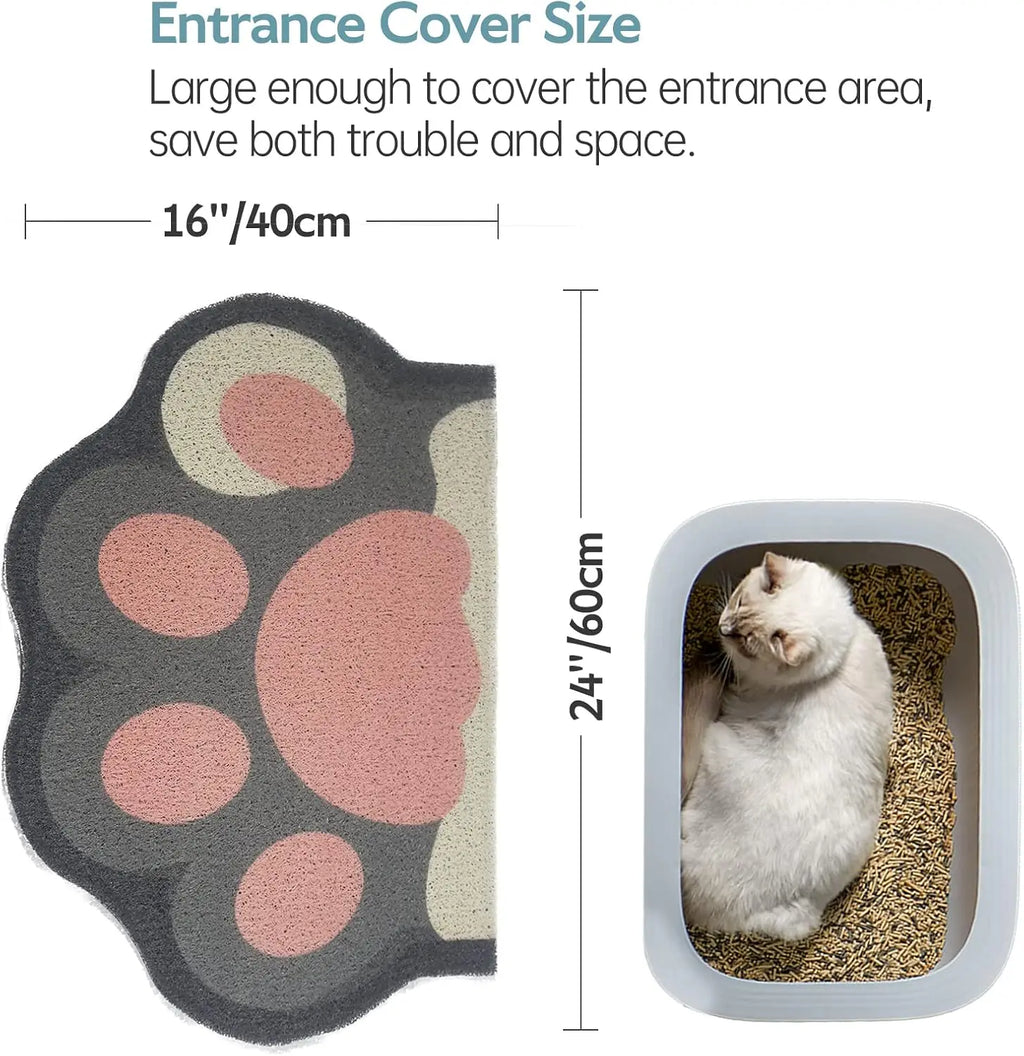 Süße Katzenstreumatte, Katzentoilette, Matte, Katzenstreu-Auffangmatte, weich auf Kitty Paws, rutschfest, Haustierzubehör, Tür-Fußmatten, Badezimmermatte