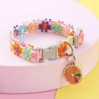 Verstellbares Haustierhalsband mit Glocke und Pfotenmotiv Petoria