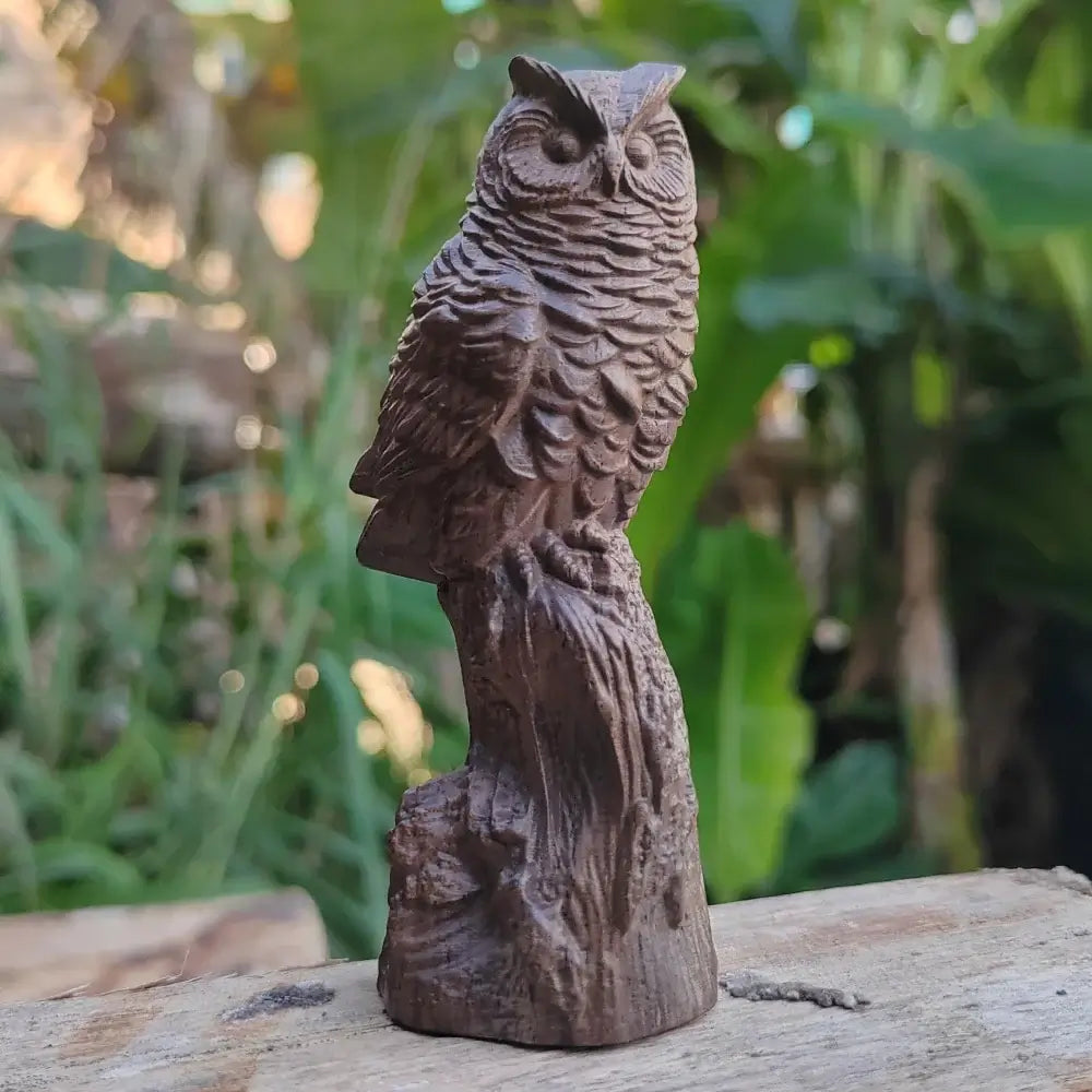 Eulen Holzfigur Skandinavische Dekoration