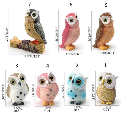 Micro landscape cute owl animal hand-made gardening landscaping decoration accessories desktop small ornaments Petoria Store