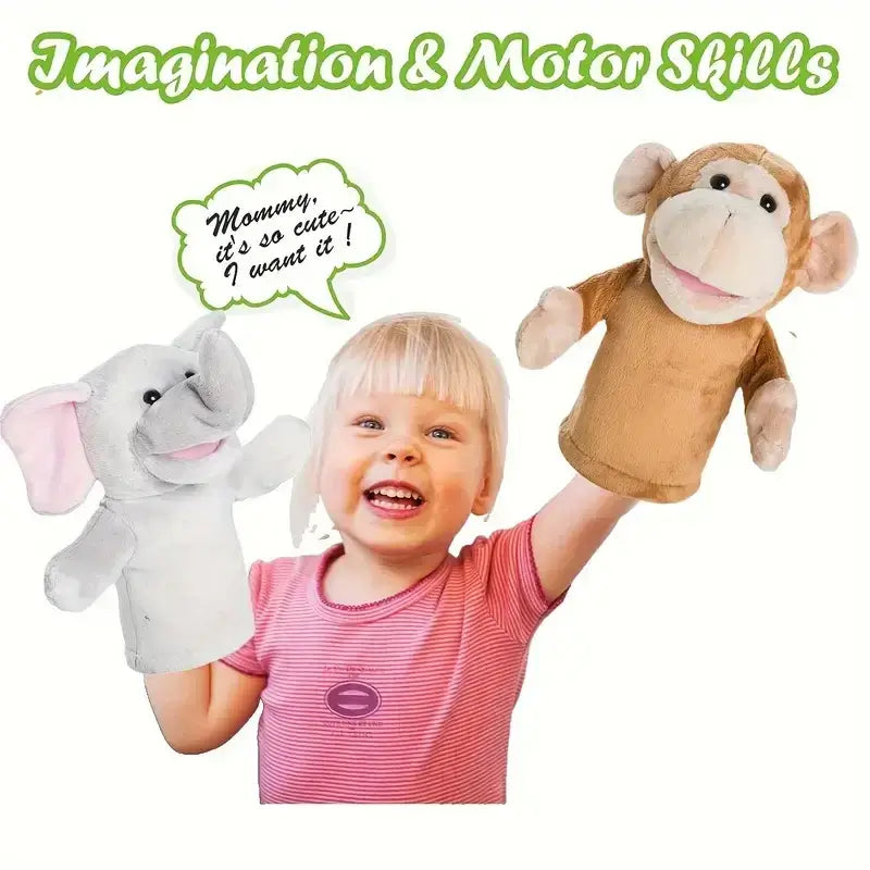 🎭 Petoria™ Familien Handpuppen Set