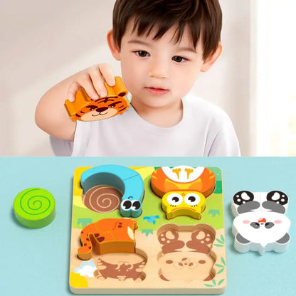 🧩 Petoria™ 4-in-1 Holz Tier Puzzle