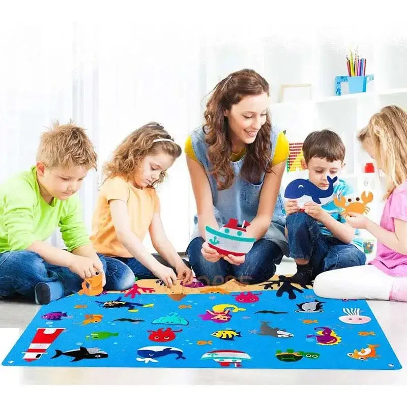 📖 Petoria™ Montessori Tier Filz Storyboard