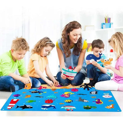 📖 Petoria™ Montessori Tier Filz Storyboard