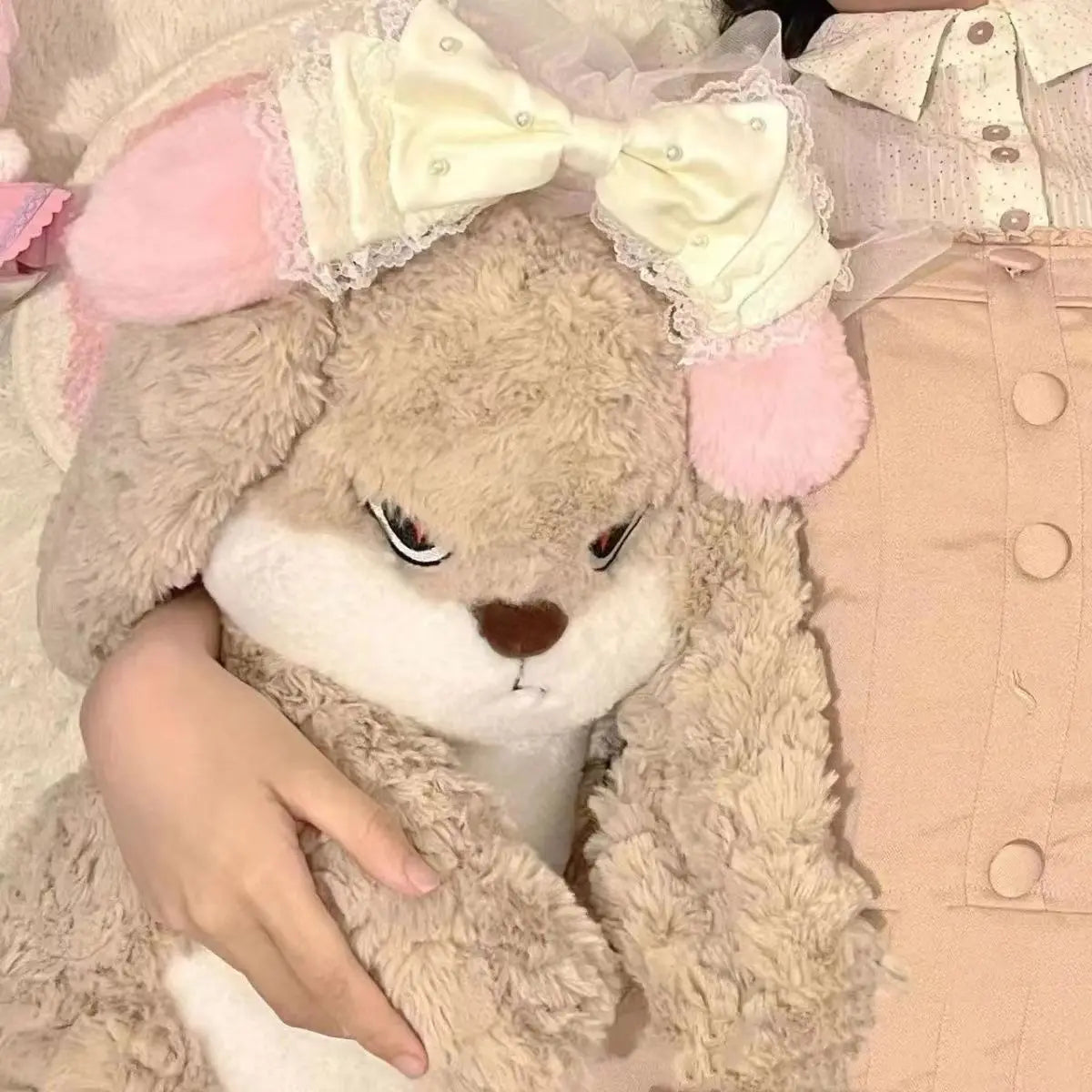 Große Größe Angry Rabbit Plüschtier Niedliche Tier Plüschpuppe Kawaii Gefüllte Stofftiere Modell Raumdekoration Geburtstagsgeschenke