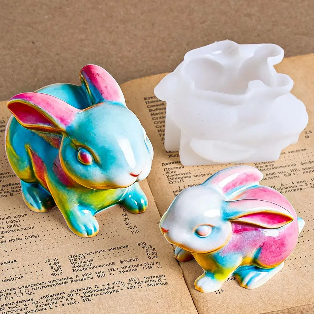 3D Osterhase Silikonform für Backformen