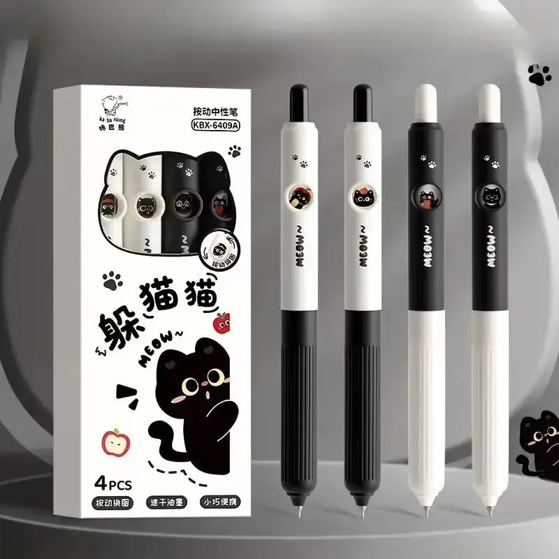 Gelstifte Katzenmotiv Set 4er von Petoria in stilvoller Verpackung mit 4 verschiedenen Gelstiften.