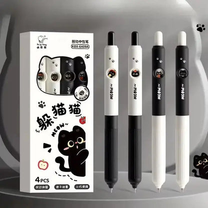Gelstifte Katzenmotiv Set 4er von Petoria in stilvoller Verpackung mit 4 verschiedenen Gelstiften.