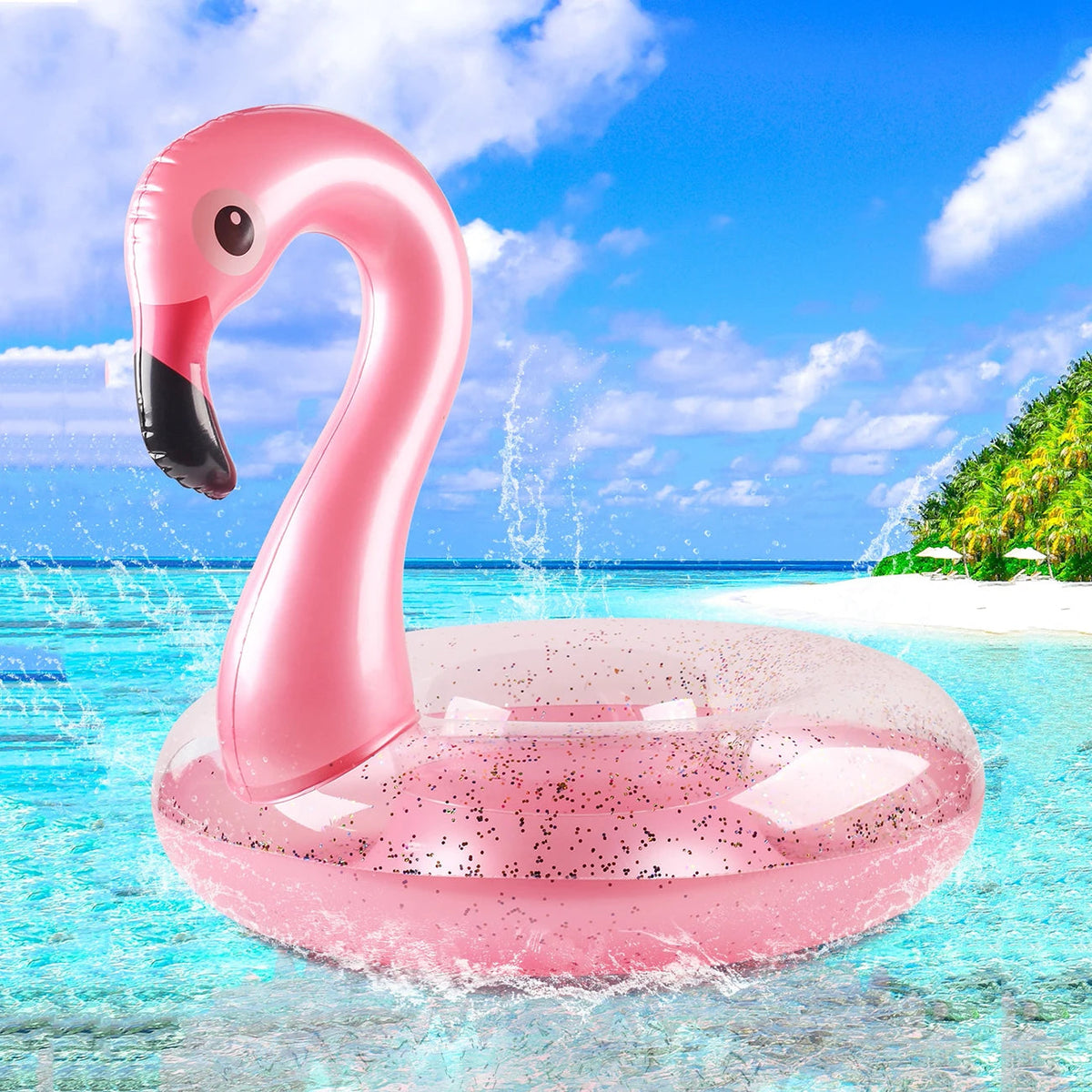 Flamingo Pool Float - Fun Beach Floaties, Inflatable Swimming Pool Tubes Party Toys Summer Pool Raft Lounger for Adults &amp; Kids Petoria Store