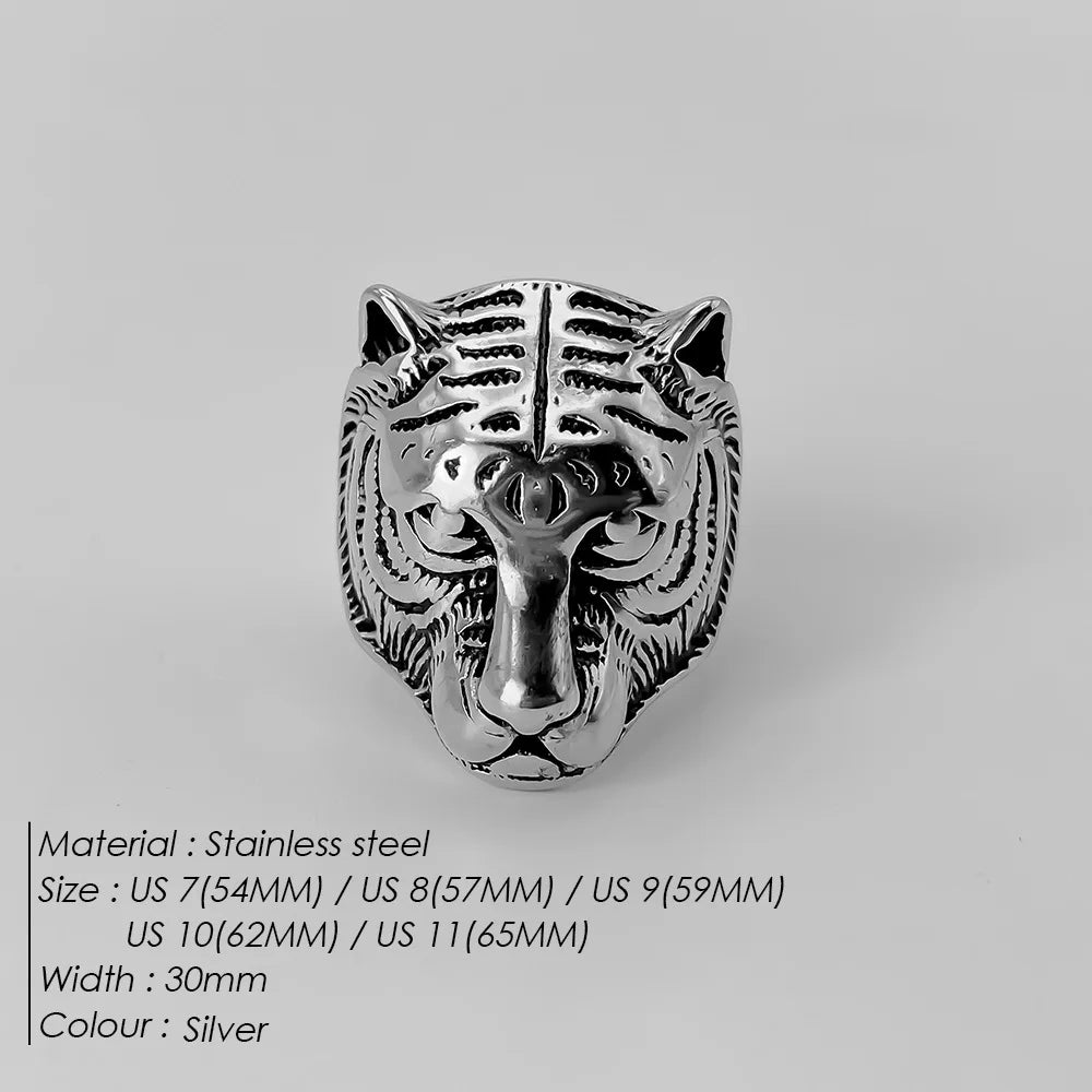Edelstahl Vintage Ring Herren Klassischer Schmuck
