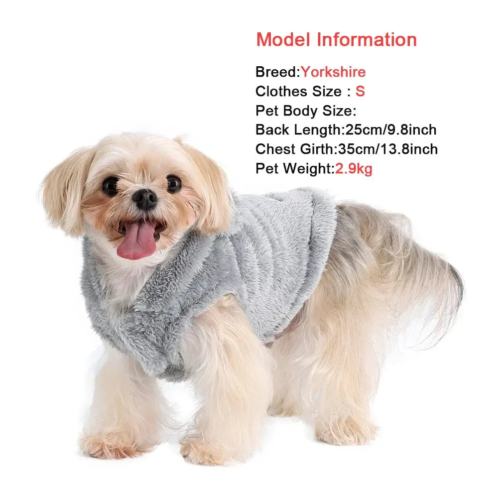 🩶 Petoria™ Fleece Kapuzenmantel