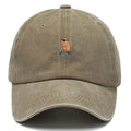 Capybara Cartoon Baseballkappe aus gewaschener Baumwolle für Männer und Frauen, bestickt, Unisex, weiche Hüte, Vintage, lustige Tiermütze, niedliche modische Kappen