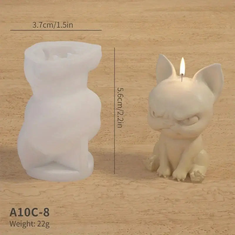 3D Hunde Silikonform für DIY Kerzen Kreativ