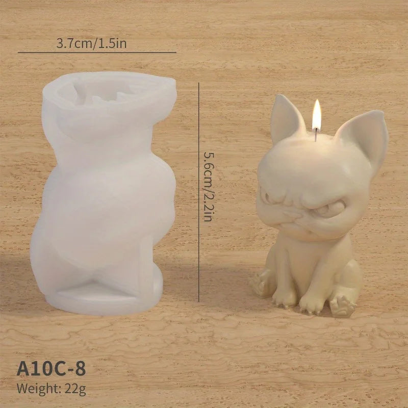 DIY Hund Kerze Silikon Form Nette 3D Tier Aromatherapie Kerze Harz Formenbau Nette Geschenk Tisch Dekorationen