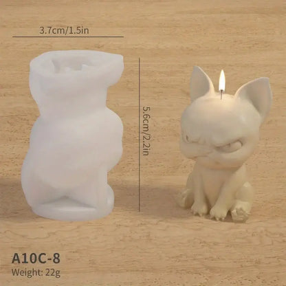 3D Hunde Silikonform für DIY Kerzen Kreativ