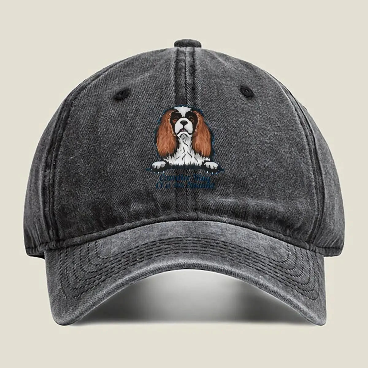 Cavalier King Charles Spaniel süßes Haustierporträt Baseballkappe Männer Frauen Distressed Washed Sun Cap Outdoor Workouts Hut