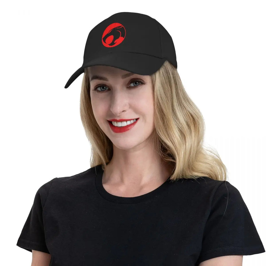 Anime Cartoon Logo 80er Jahre coole Löwe Baseball mütze Männer Frauen Hip-Hop Sonnen kappen Thunder cats Hüte verstellbare Polyester Golf Hüte Sommer