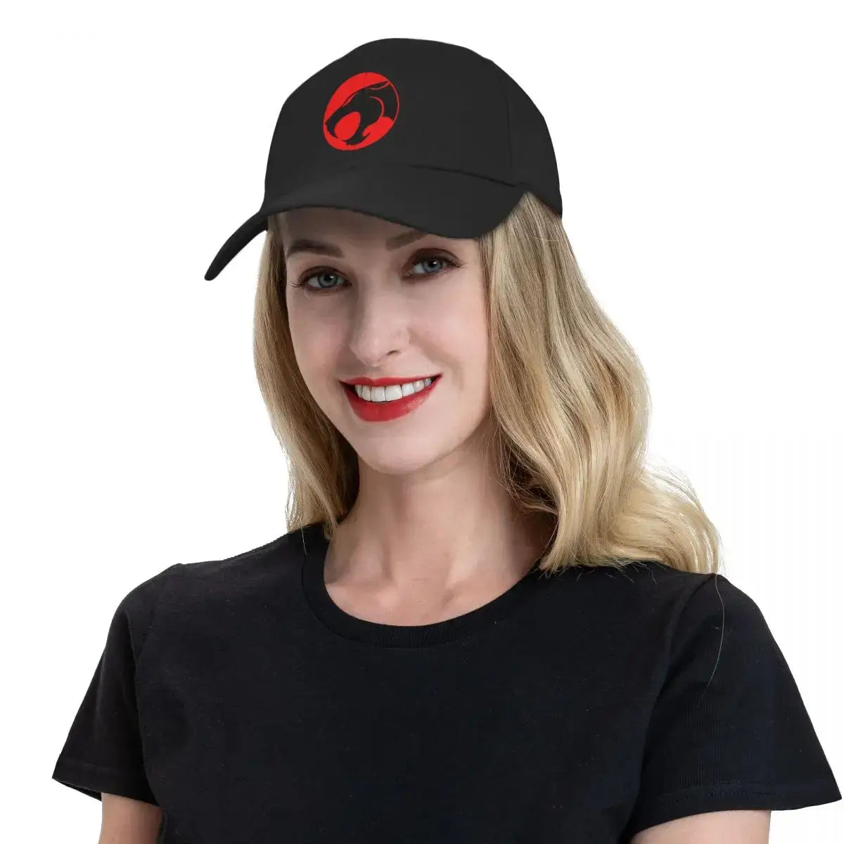 Vintage Baseballkappe mit Katzenlogo – Verstellbare Unisex Cap