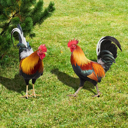 Garden Rooster Statue Chicken Sculpture For Yard Decor Weatherproof Hen Figurine For Patio Backyard Home Outdoor Decoration Petoria Store